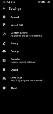 Fulguris Web Browser android App screenshot 9